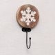 Brown Wooden Snowflake Pattern Hooks For Kid Room